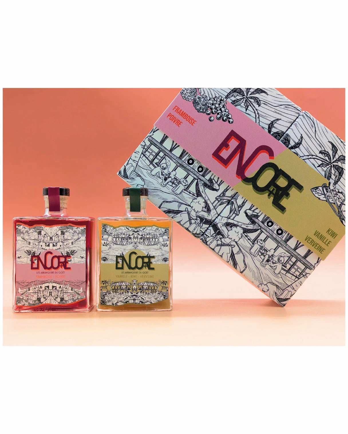 Coffret Réconfortant : Framboise Poivre & Kiwi Vanille Verveine 2 X 37.5CL